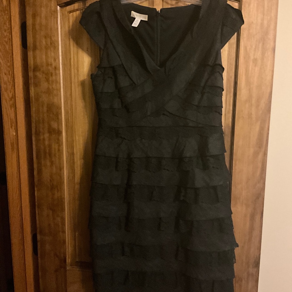 London Times Lace Black Dress